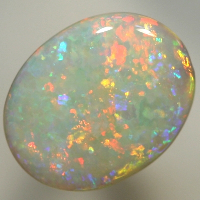 SOLID SEMI BLACK OPAL Floral Harlequin pattern of bright fire. SEE VIDEO